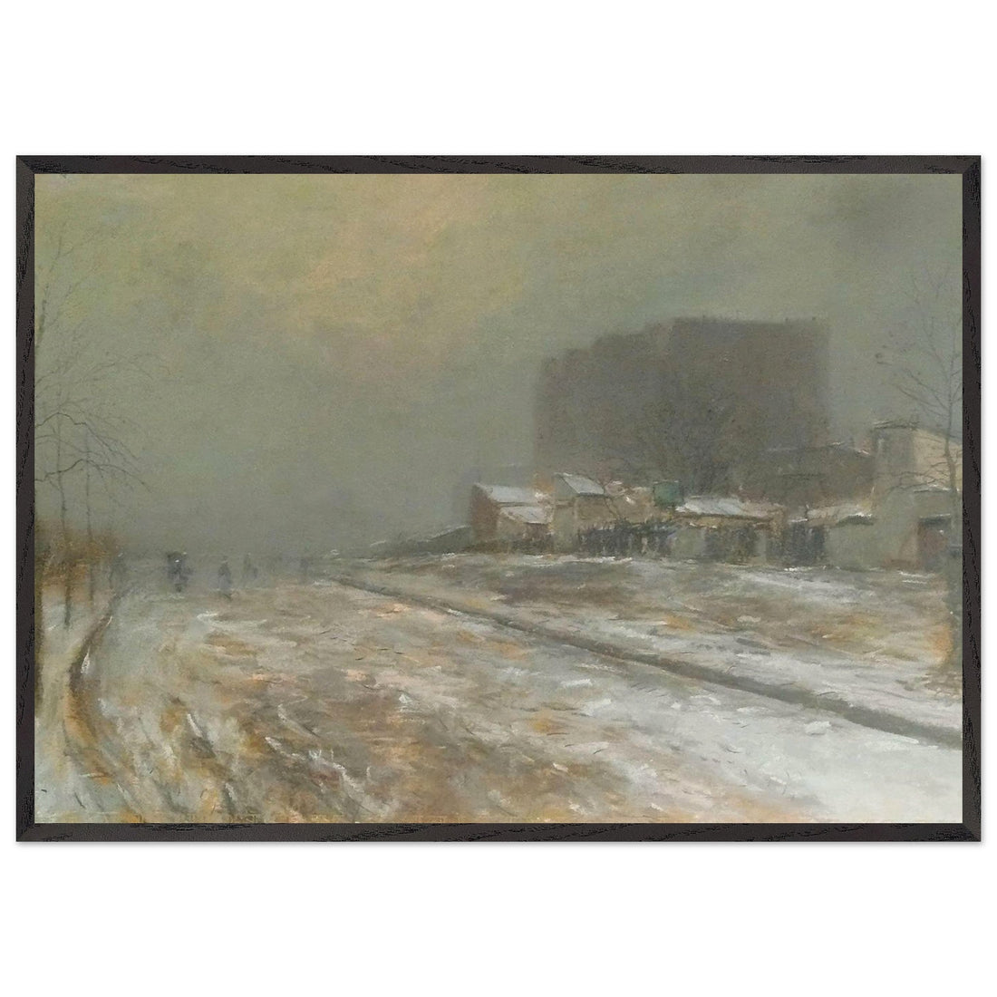 Saint Ouen, le Marché Malik, lhiver by Pierre-Jacques Pelletier, fine art edition at Auvrique