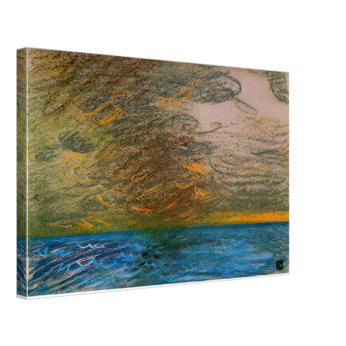 Smoke of a Ship and Sunset by Fujishima Takeji, fine art edition at Auvrique