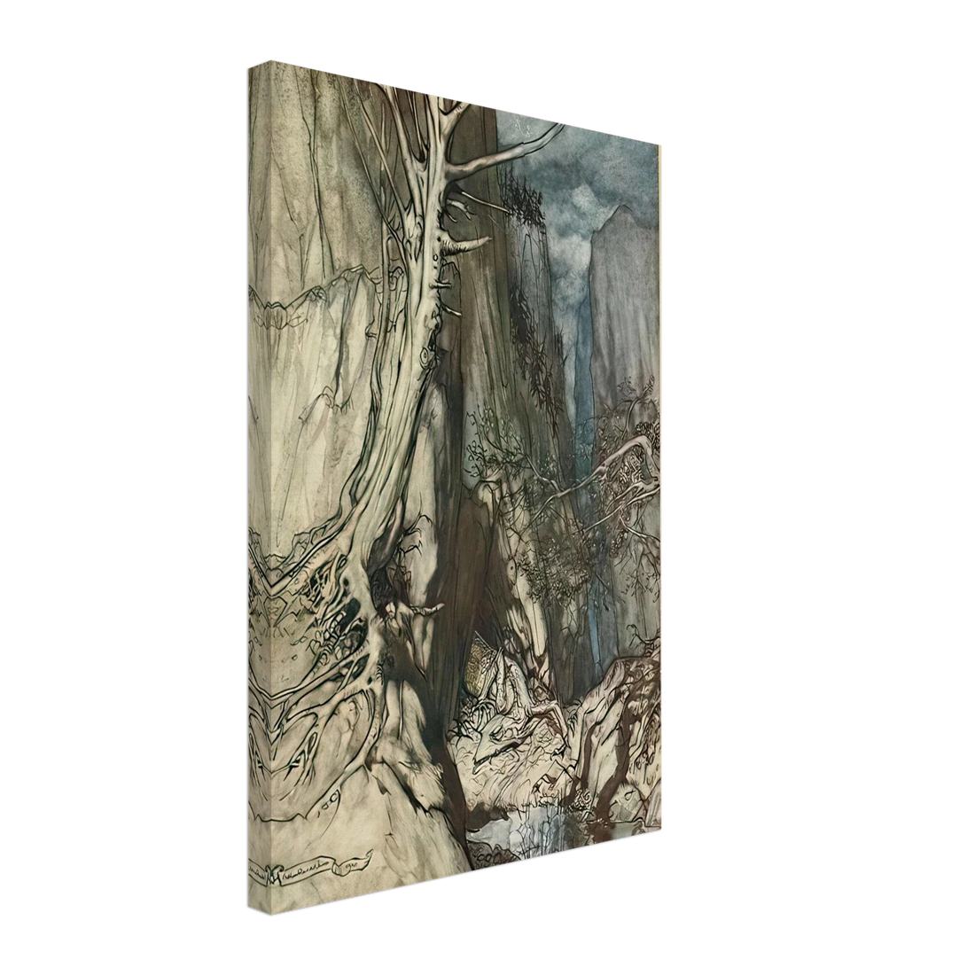 Keeps Watch over Alberichs Ring by Arthur Rackham, fine art edition at Auvrique