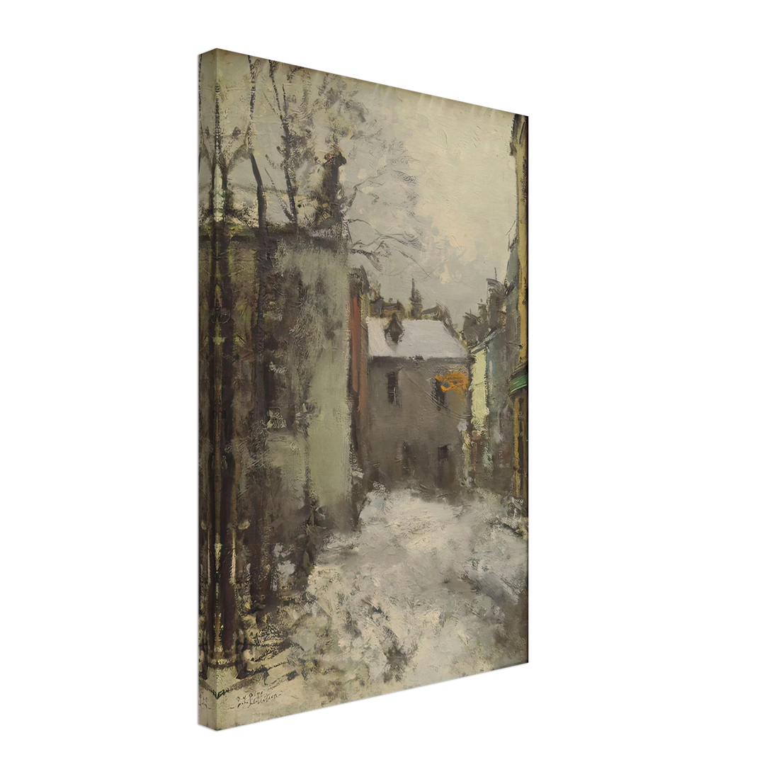 Paris, Montmartre, la Place du Tertre, l hiver by Pierre-Jacques Pelletier, fine art edition at Auvrique