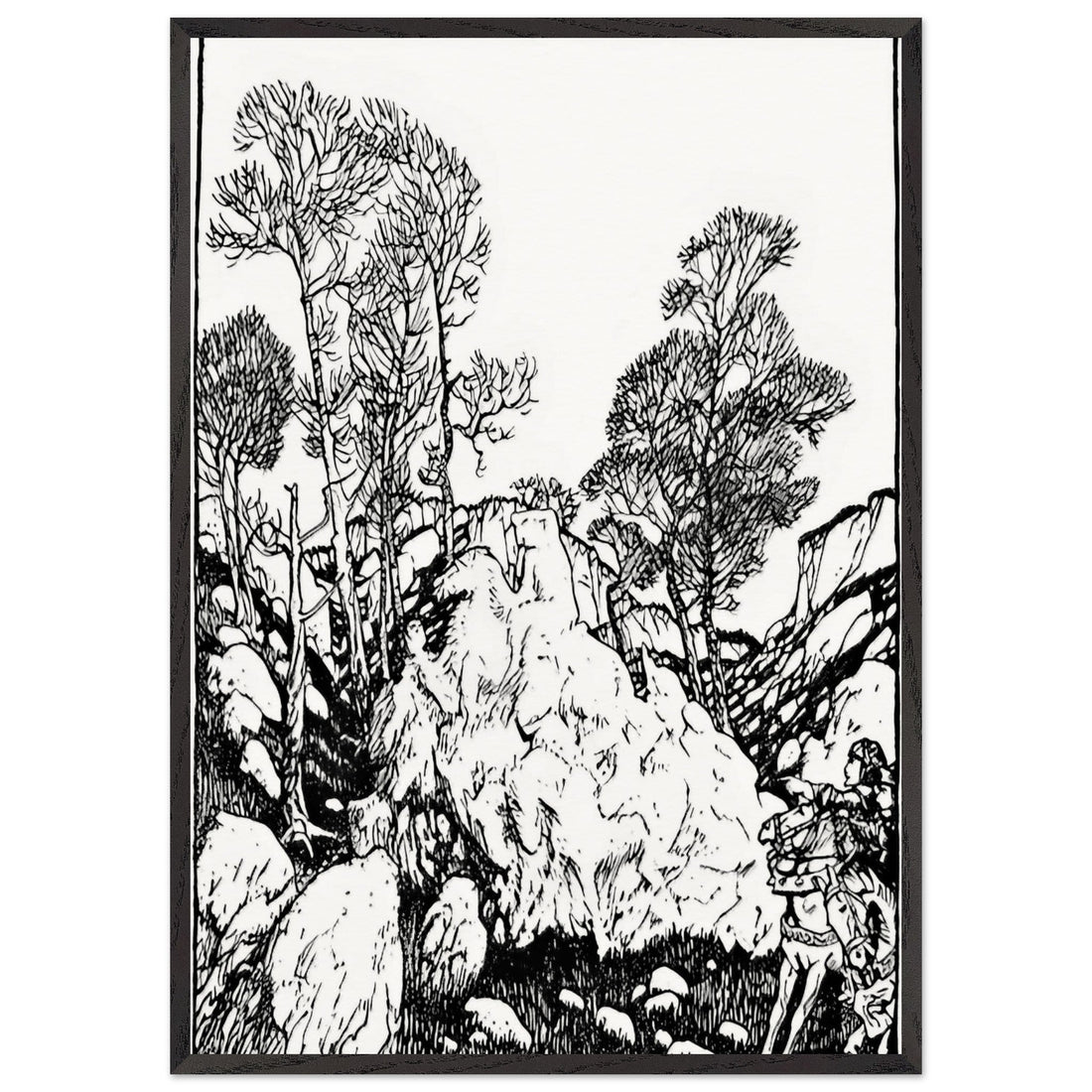 Gawain arrives at the Green Chapel by Arthur Rackham, fine art edition at Auvrique