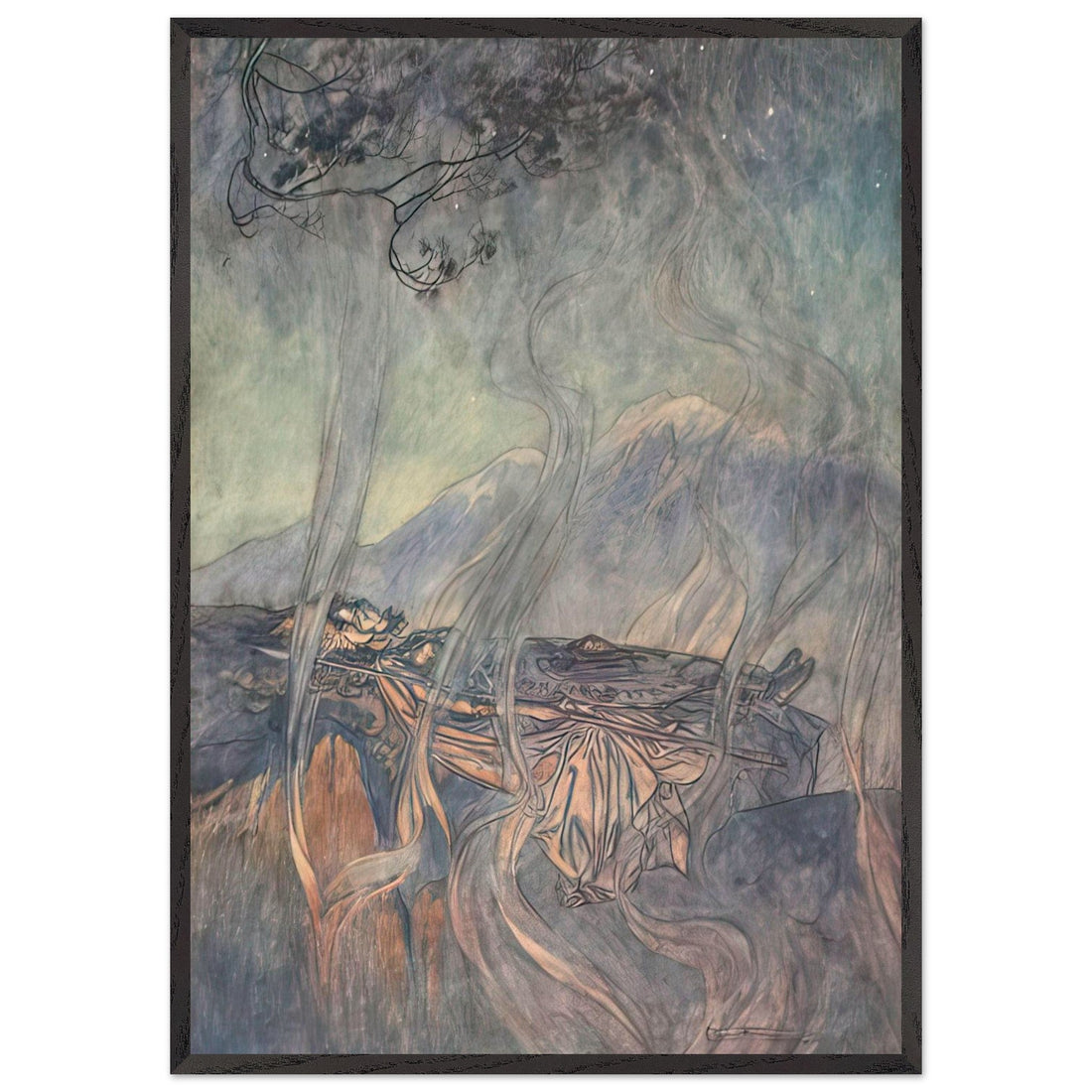 The Sleep of Brunhilde by Arthur Rackham, fine art edition at Auvrique