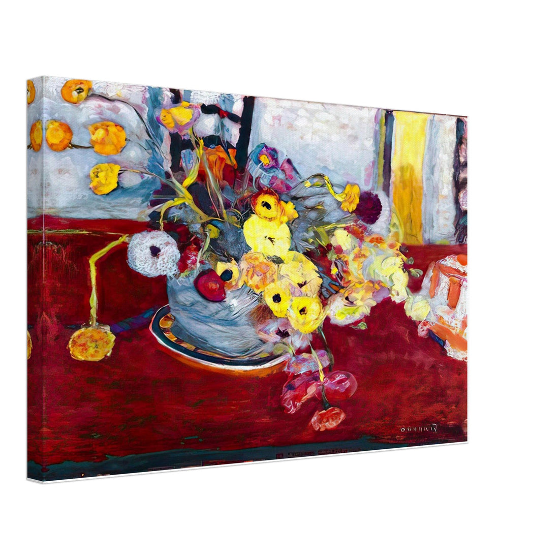 Flowers on a Red Carpet by Pierre Bonnard, fine art edition at Auvrique