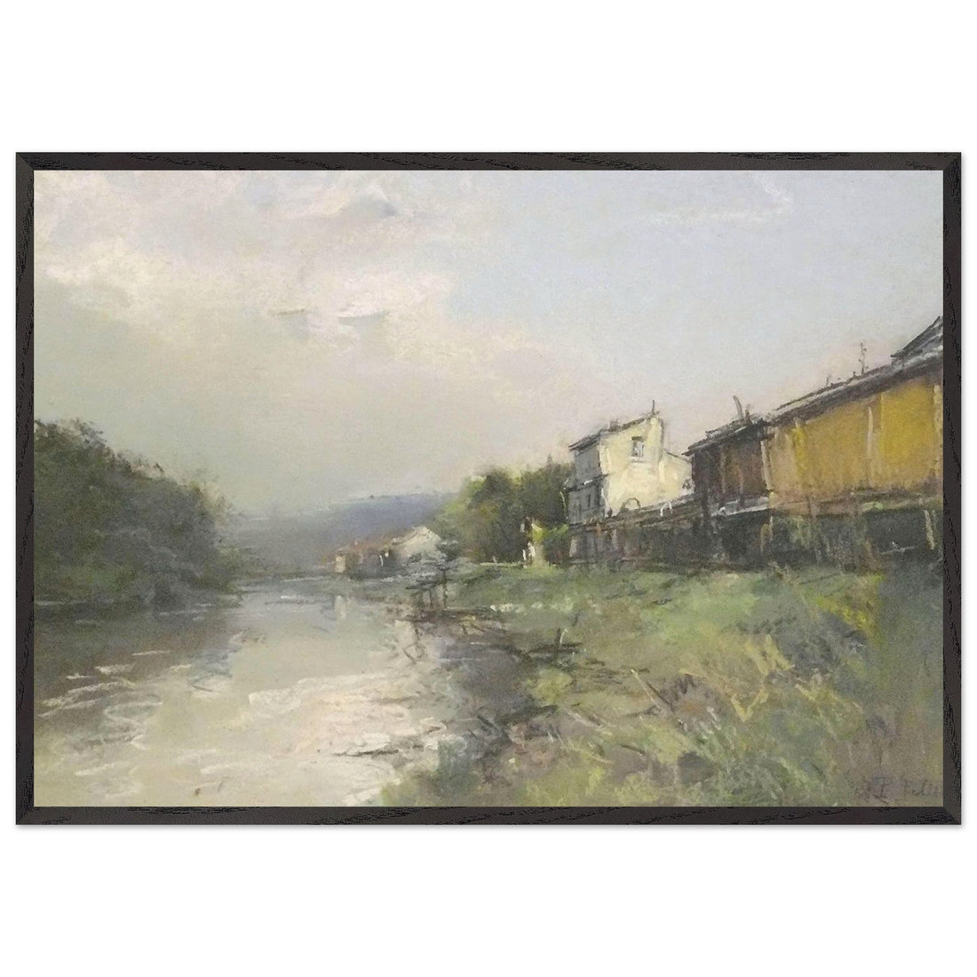 Bords de l'Oise by Pierre-Jacques Pelletier, fine art edition at Auvrique