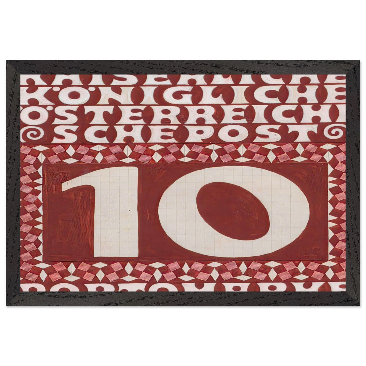 10 Heller Porto Brand Design, Austrian Post in the Levant by Koloman Moser, framed poster, view 2