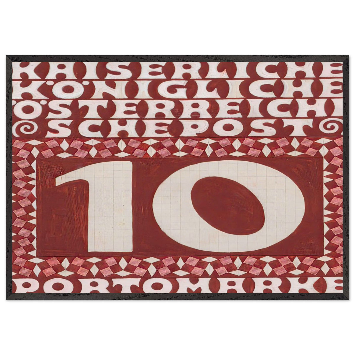 10 Heller Porto Brand Design, Austrian Post in the Levant by Koloman Moser, framed poster, view 3