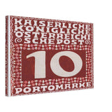10 Heller Porto Brand Design, Austrian Post in the Levant by Koloman Moser, canvas