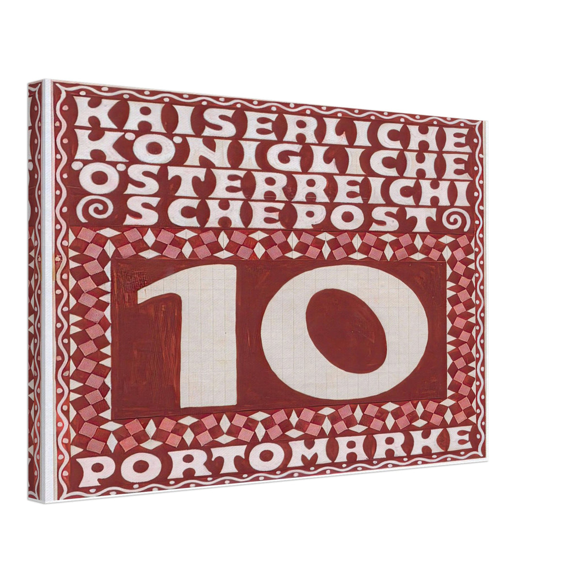 10 Heller Porto Brand Design, Austrian Post in the Levant by Koloman Moser, canvas