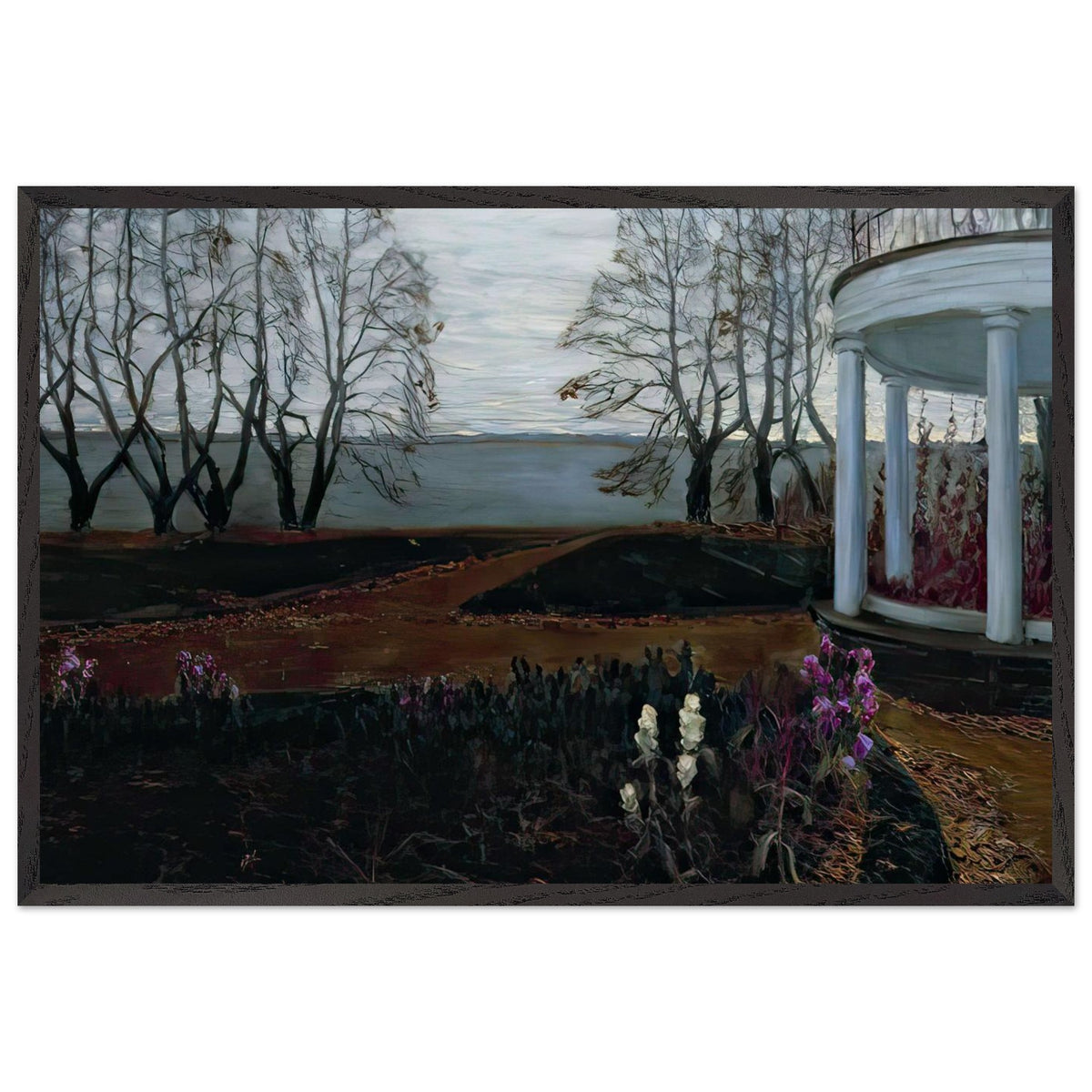 Осень. Беседка. 1905 by Vitold Byalynitsky-Birulya, framed poster