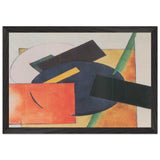 1922 Red and Blue Suprematist Composition by Ivan Kliun, framed poster, view 2