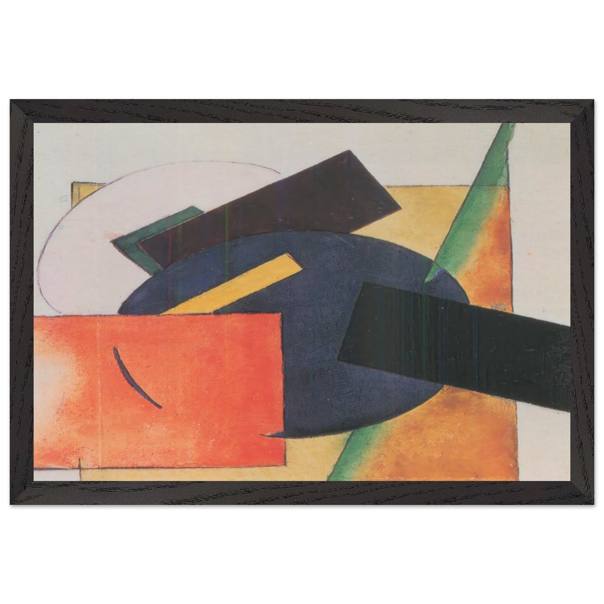 1922 Red and Blue Suprematist Composition by Ivan Kliun, framed poster, view 2