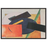 1922 Red and Blue Suprematist Composition by Ivan Kliun, framed poster