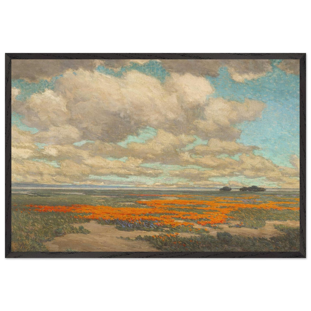 A Field of California Poppies by Granville Redmond, framed poster