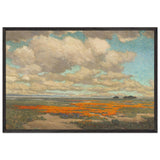 A Field of California Poppies by Granville Redmond, framed poster