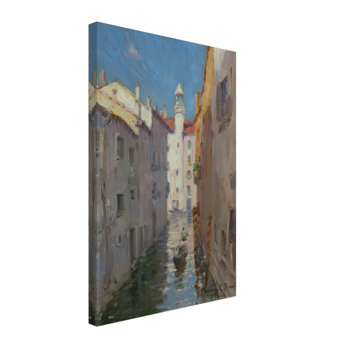 A Little Canal in Venice by Benjamin Brown, canvas