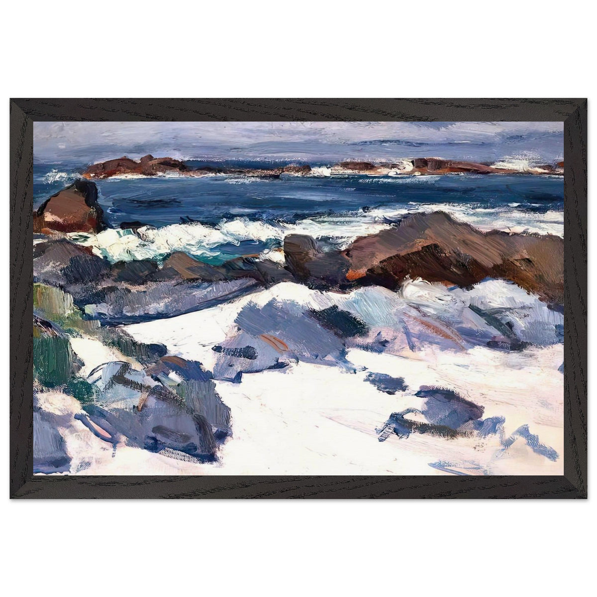 A Rocky Shore, Iona by Samuel Peploe, framed poster, view 2
