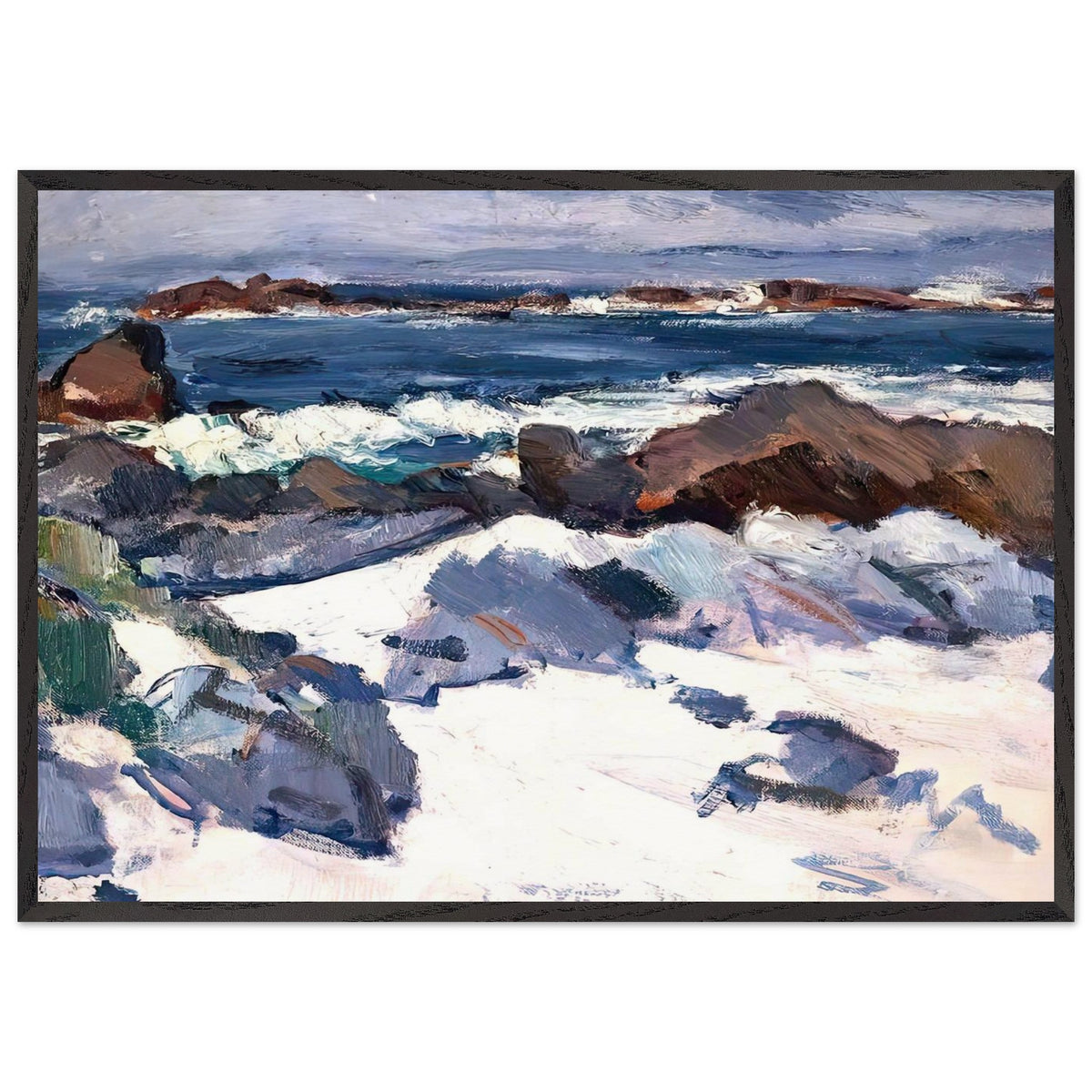 A Rocky Shore, Iona by Samuel Peploe, framed poster, view 3
