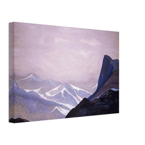 A Steep Snow Slope by Nicholas Roerich, canvas, view 2