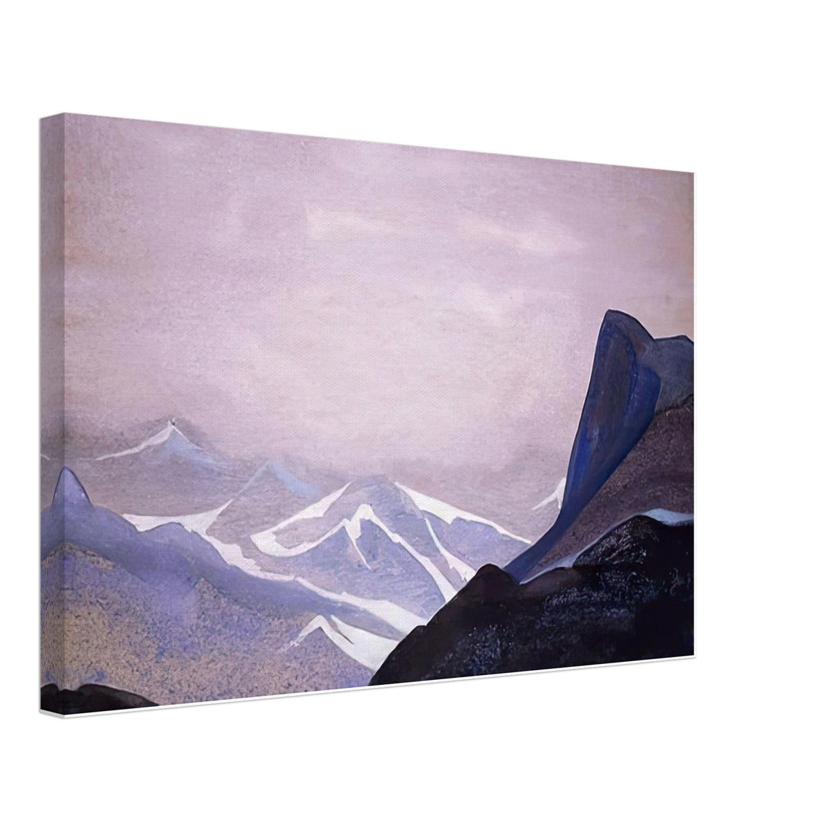 A Steep Snow Slope by Nicholas Roerich, canvas