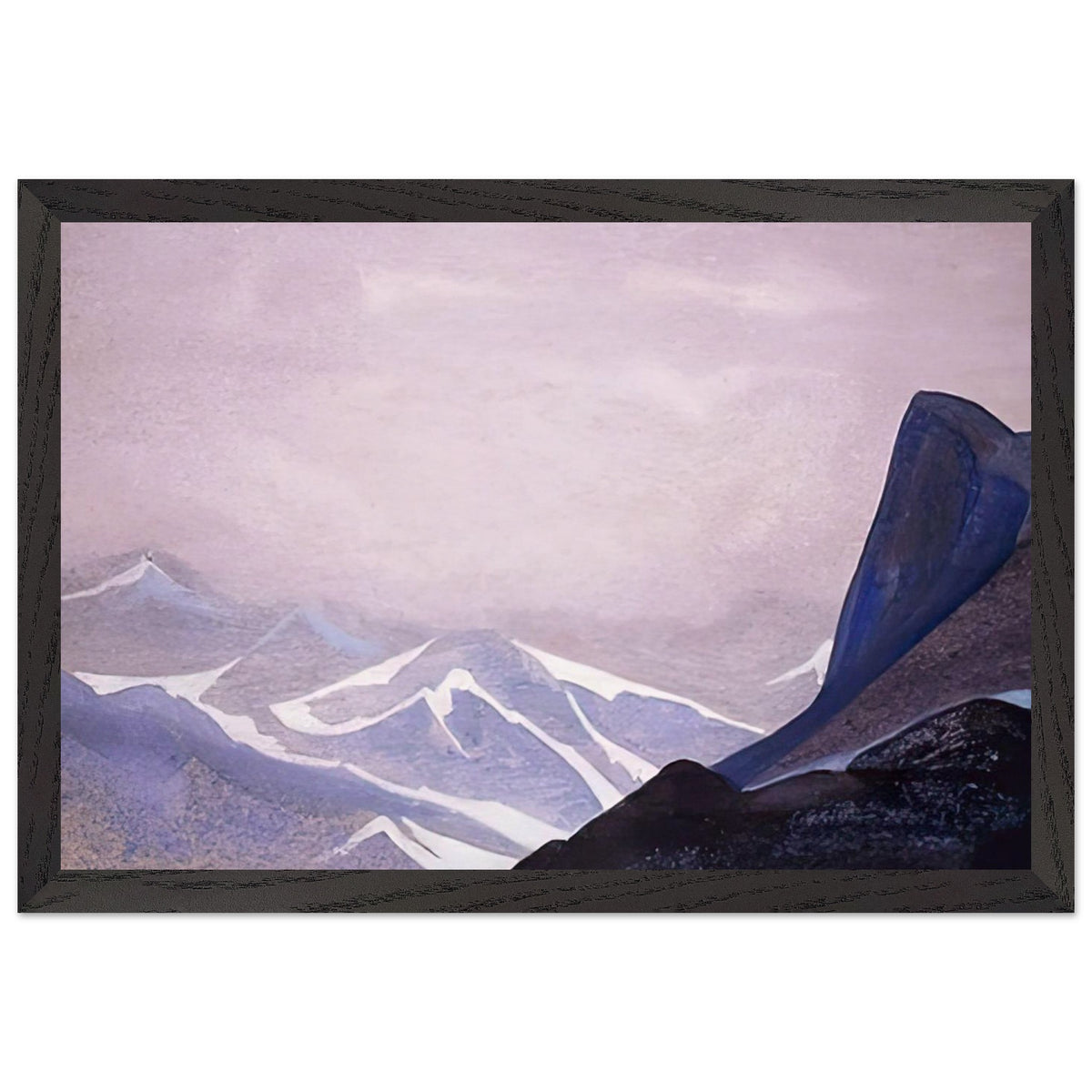 A Steep Snow Slope by Nicholas Roerich, framed poster, view 2