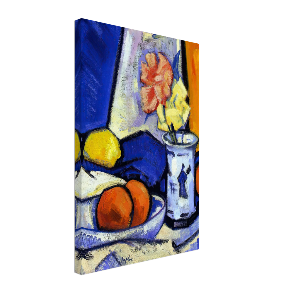 A Still Life of Roses, Oranges and Lemon by Samuel Peploe, canvas