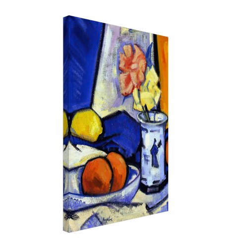 A Still Life of Roses, Oranges and Lemon by Samuel Peploe, canvas