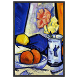 A Still Life of Roses, Oranges and Lemon by Samuel Peploe, framed poster