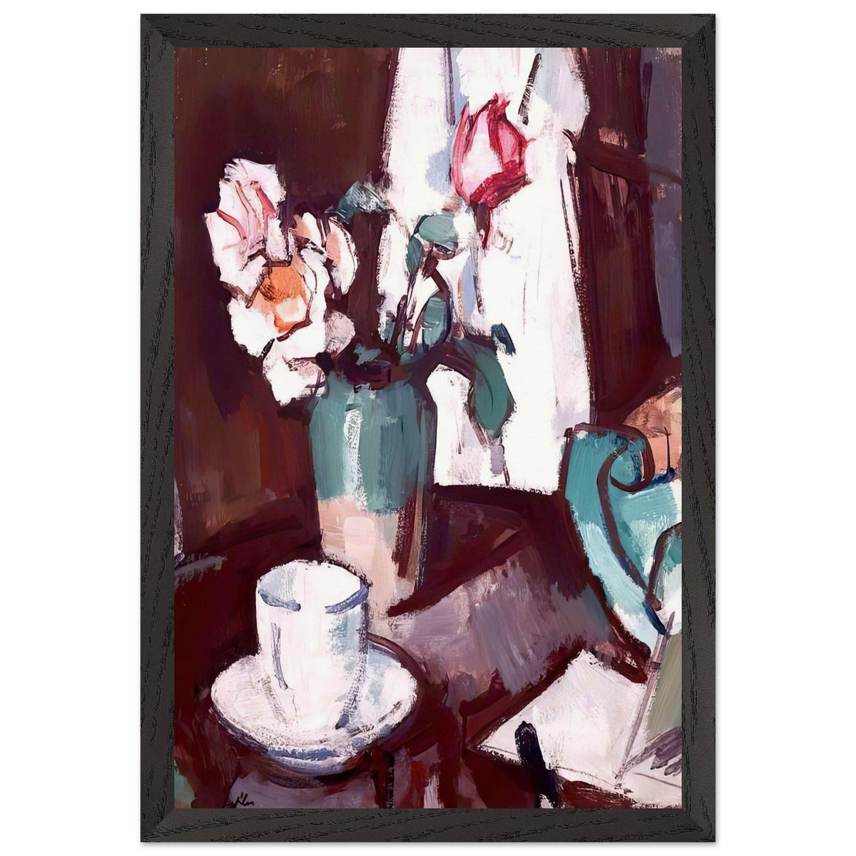 A Still Life of Roses by Samuel Peploe, framed poster, view 2