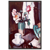A Still Life of Roses by Samuel Peploe, framed poster