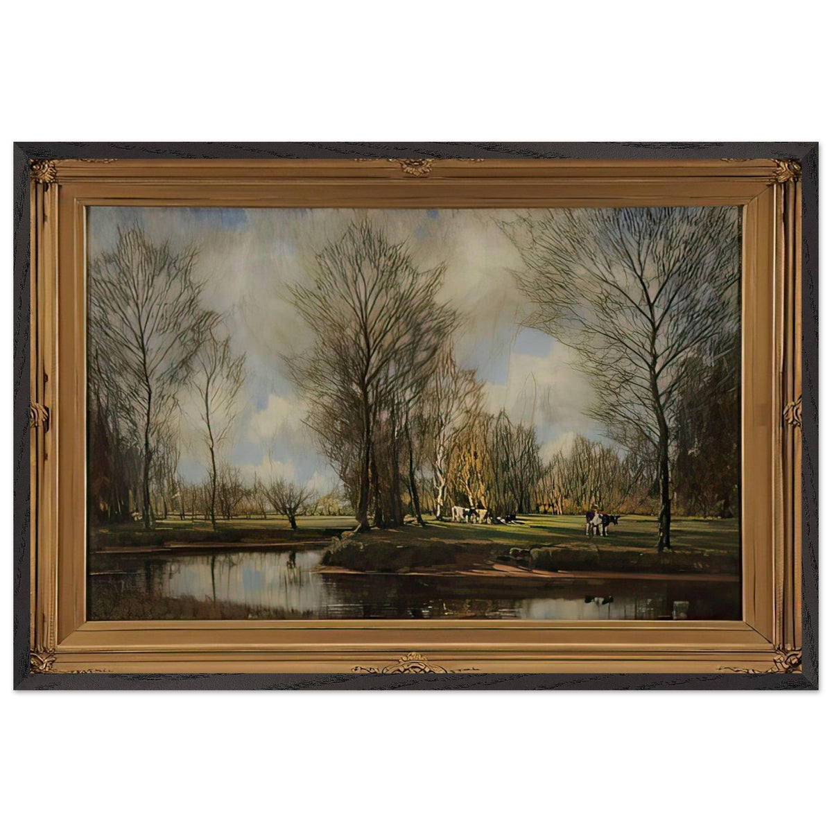 A Sunlit Meadow by Arnold Marc Gorter, framed poster