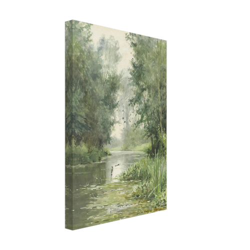 A tranquil river landscape by Louis Aston Knight, canvas, view 2