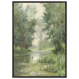 A tranquil river landscape by Louis Aston Knight, framed poster, view 3