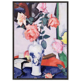 A Vase of Pink Roses by Samuel Peploe, framed poster, view 3