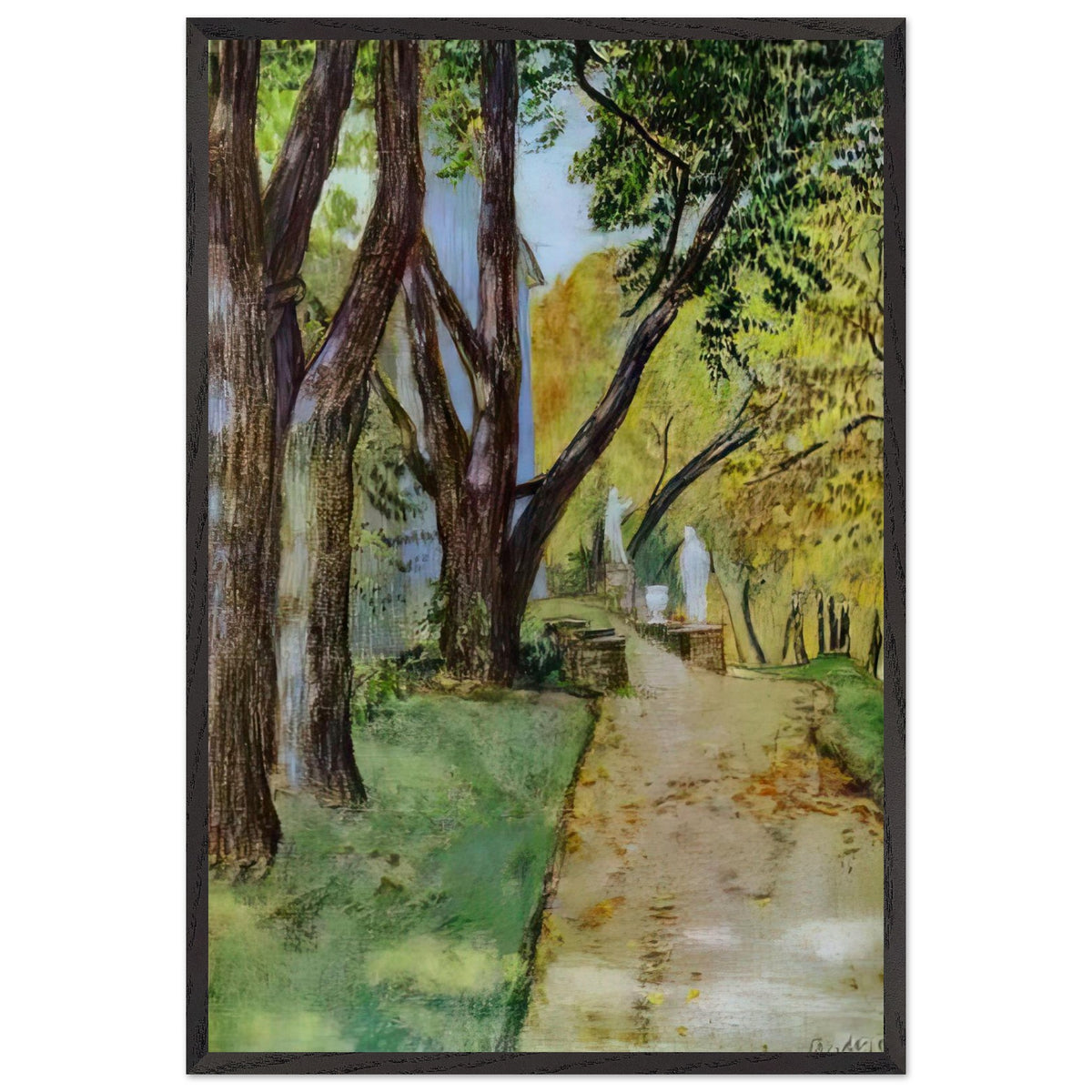 A Walk in the Park by Victor Borisov-Musatov, framed poster