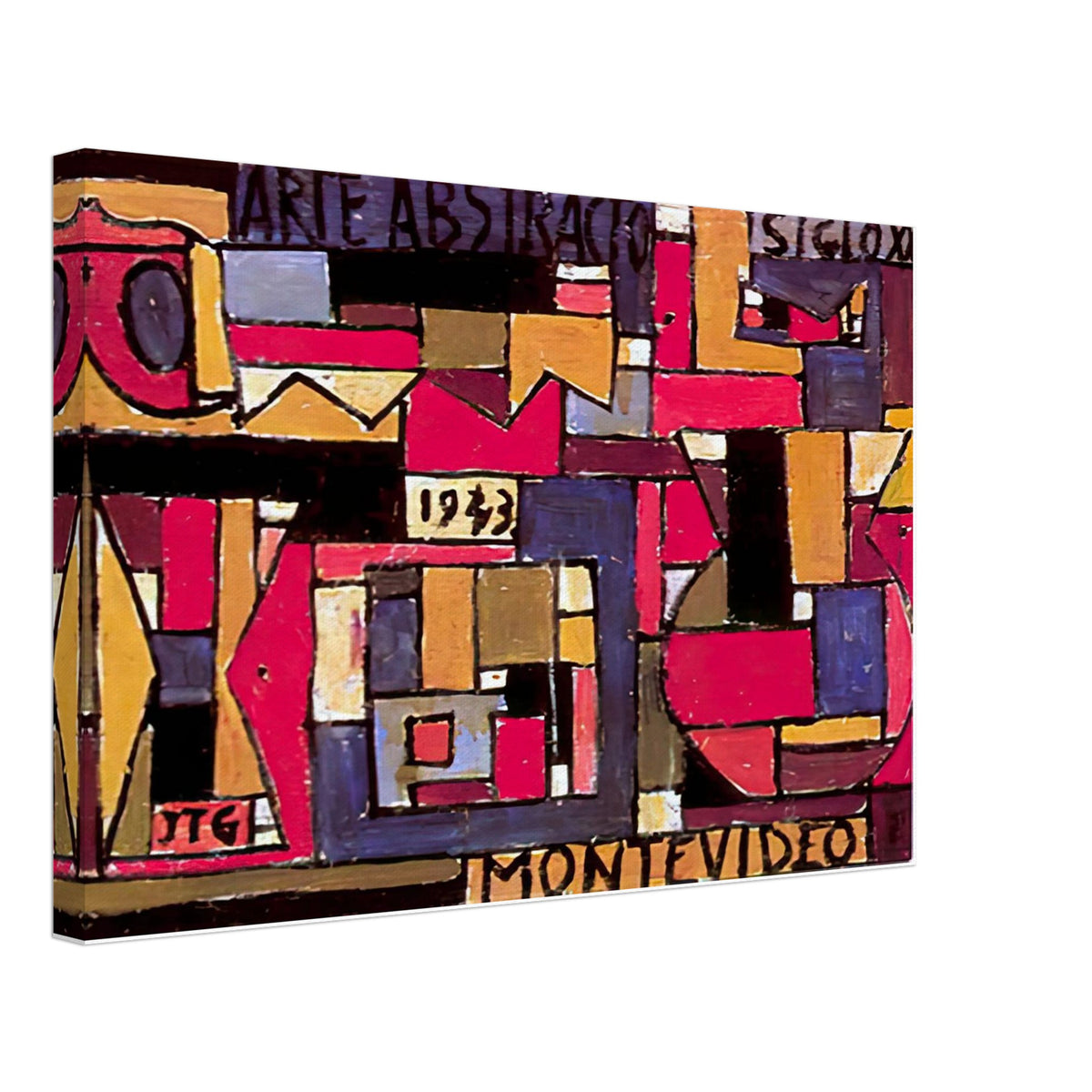 Abstract Art in Five Tones and Complementaries by Joaquin Torres Garcia, canvas