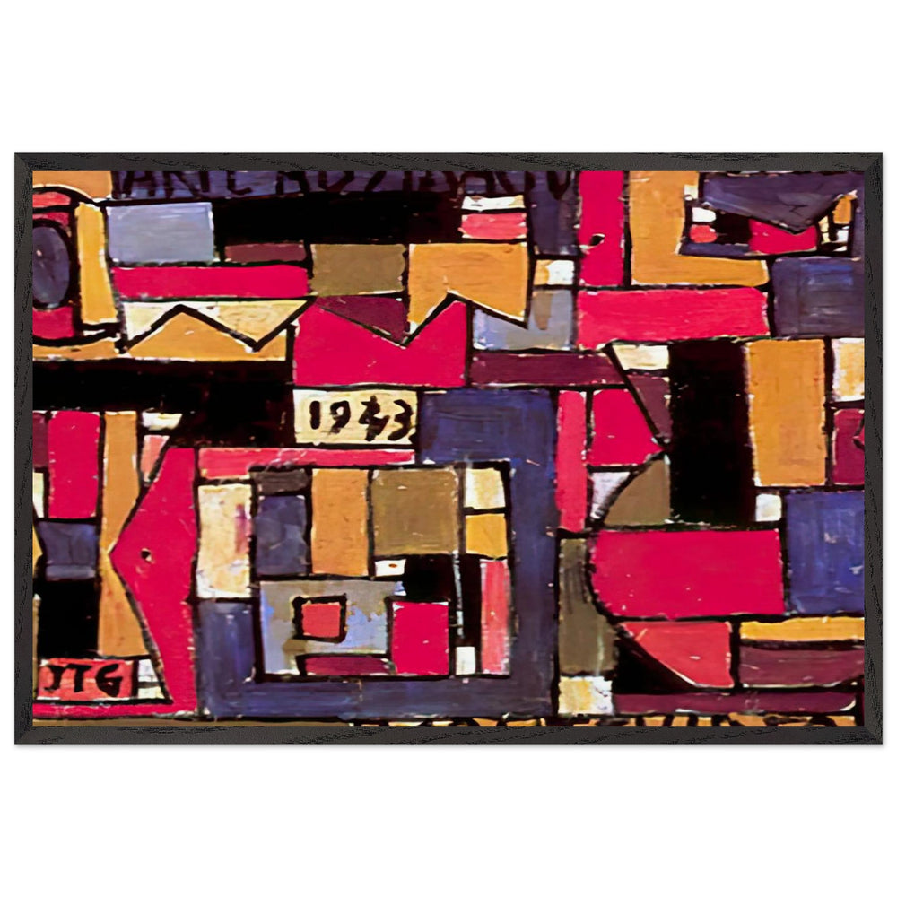 Abstract Art in Five Tones and Complementaries by Joaquin Torres Garcia, framed poster