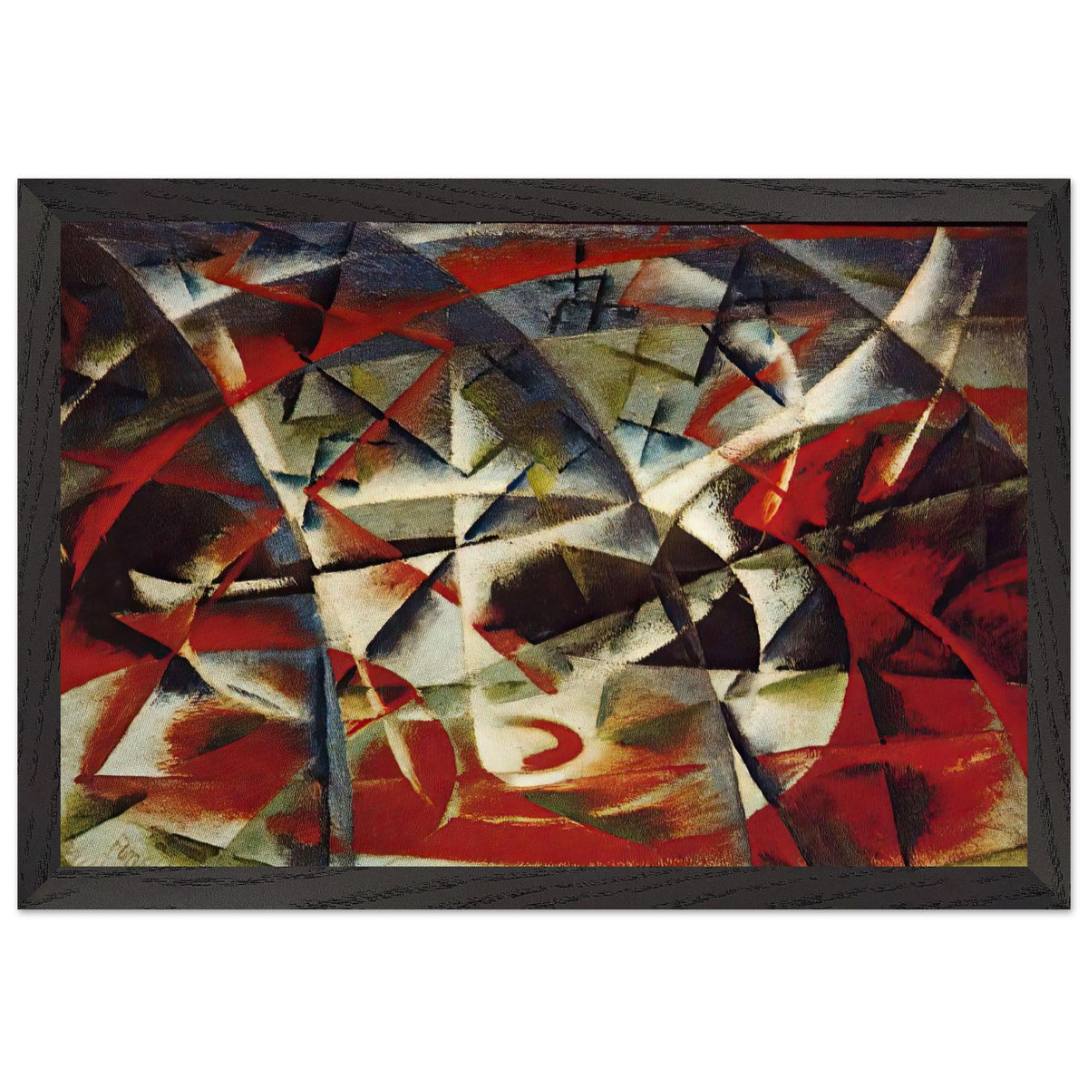 Abstract Speed + Sound by Giacomo Balla, framed poster, view 2