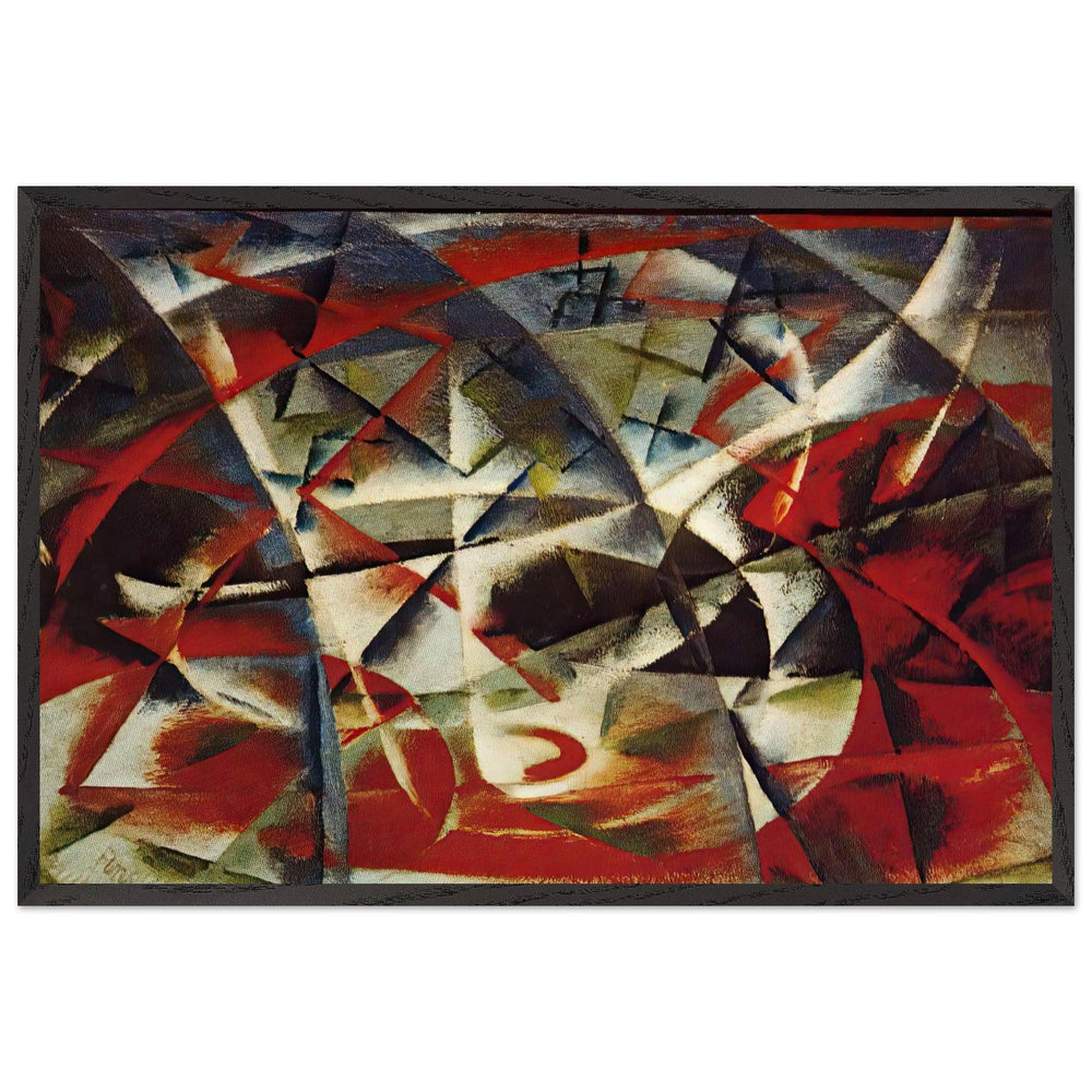 Abstract Speed + Sound by Giacomo Balla, framed poster