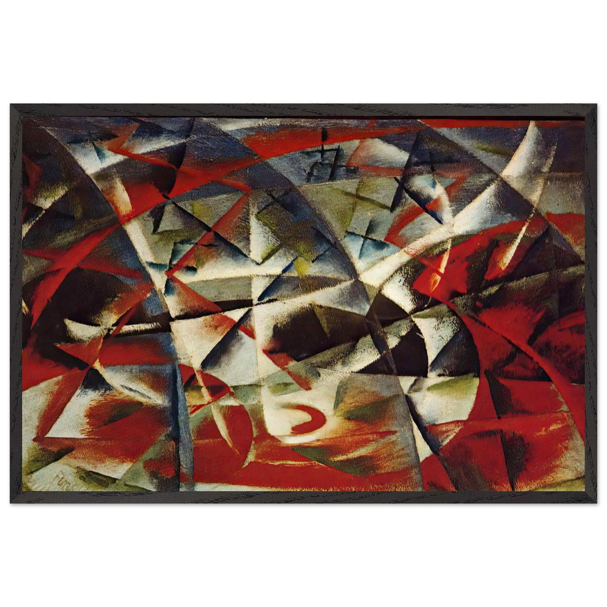 Abstract Speed + Sound by Giacomo Balla, framed poster