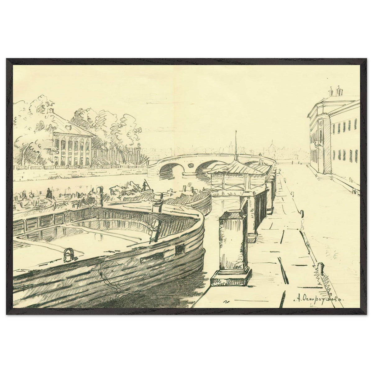 Academy of Arts by Anna Ostroumova-Lebedeva, framed poster, view 3