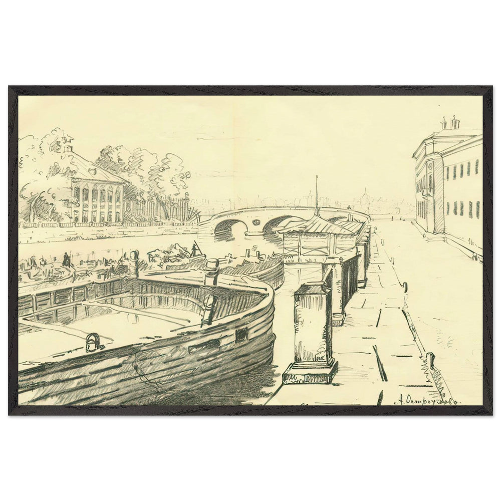 Academy of Arts by Anna Ostroumova-Lebedeva, framed poster
