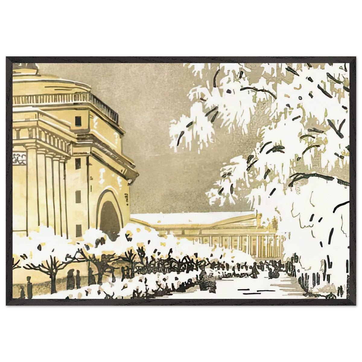 Admiralty under the Snow by Anna Ostroumova-Lebedeva, framed poster, view 3