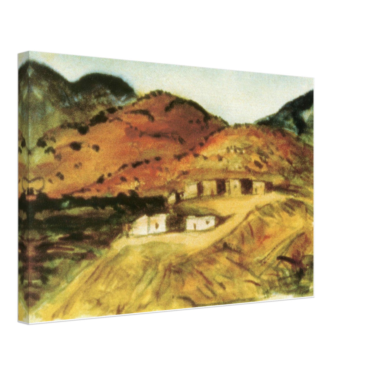Adobe Houses, New Mexico by Robert Henri, canvas