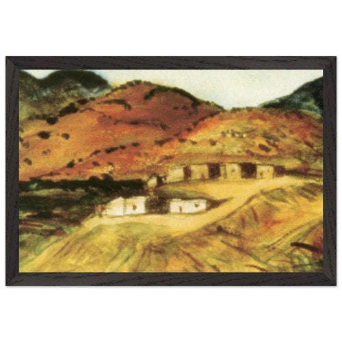 Adobe Houses, New Mexico by Robert Henri, framed poster, view 2