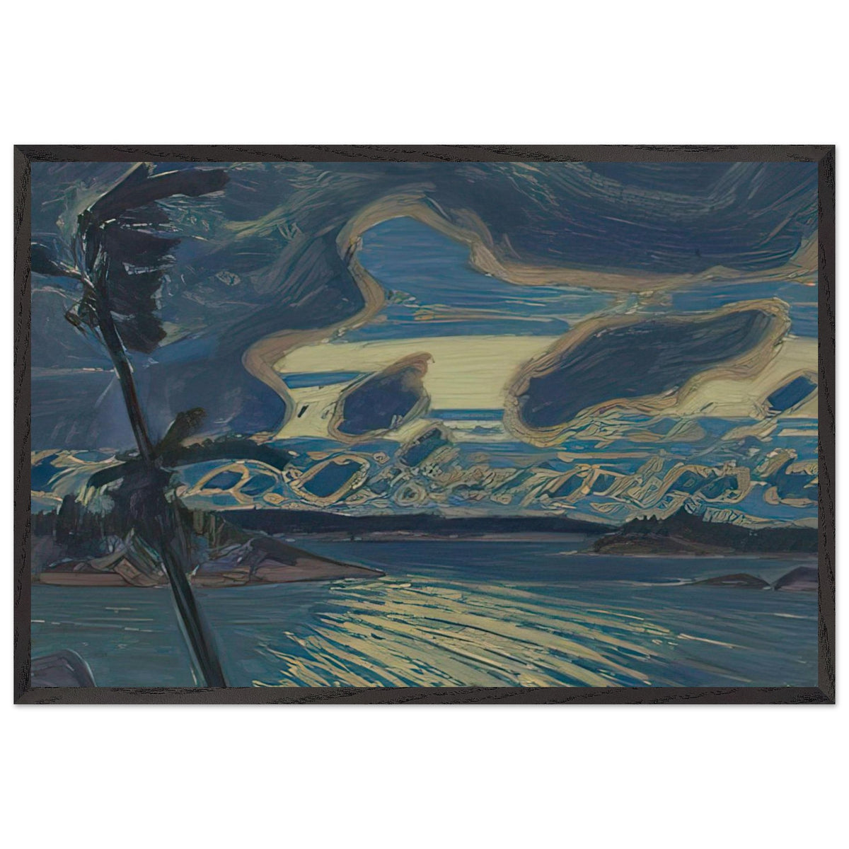 After Sunset, Georgian Bay by J. E. H. MacDonald, framed poster