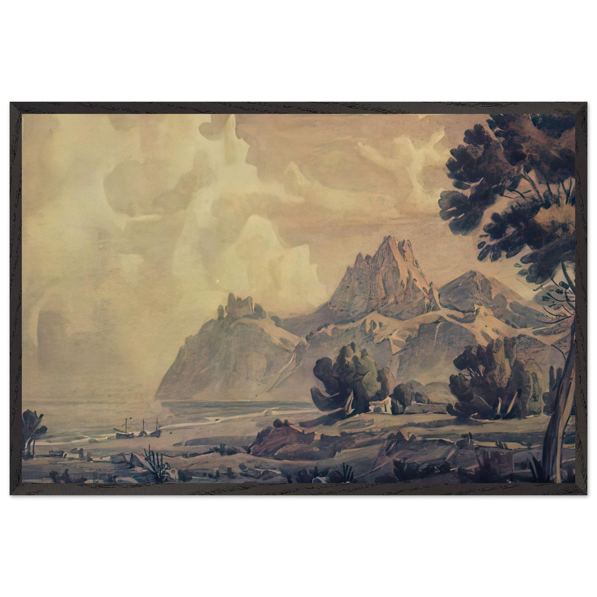 After the Rain by Konstantin Bogaevsky, framed poster