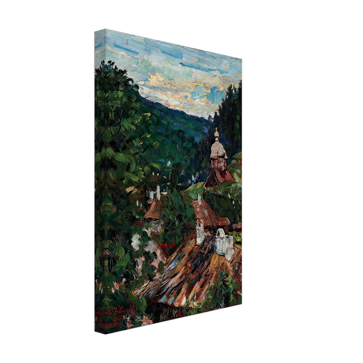 Agapia Valley by Octav Bancila, canvas, view 2