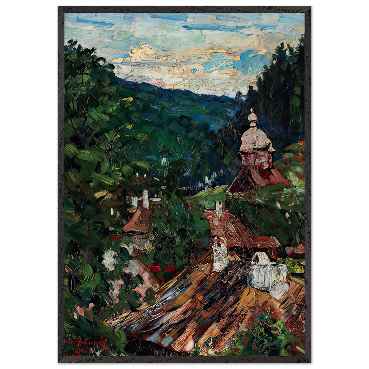 Agapia Valley by Octav Bancila, framed poster, view 3