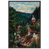 Agapia Valley by Octav Bancila, framed poster