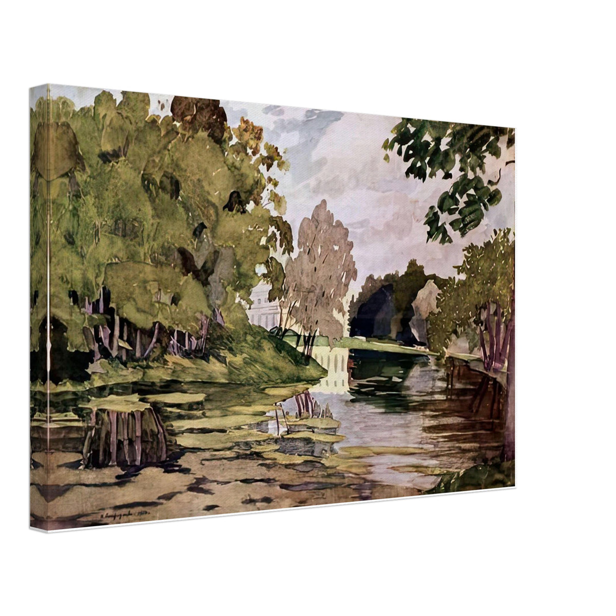 Alexander Palace in Detskoye Selo by Anna Ostroumova-Lebedeva, canvas